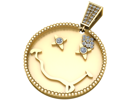 SMILEY FACE COIN PENDANT 3D PRINTABLE MODEL 3D Model