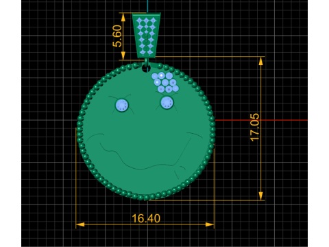 SMILEY FACE COIN PENDANT 3D PRINTABLE MODEL 3D Model