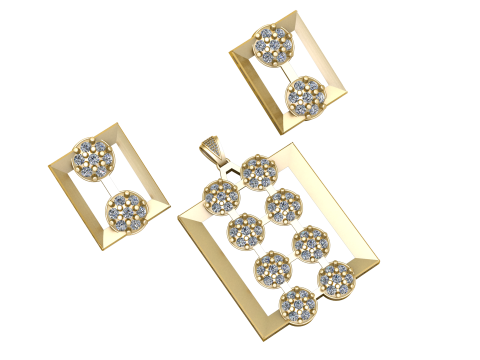 RECTANGLE SHAPE LOCKET SET 3D PRINTABLE MODEL 3D Model