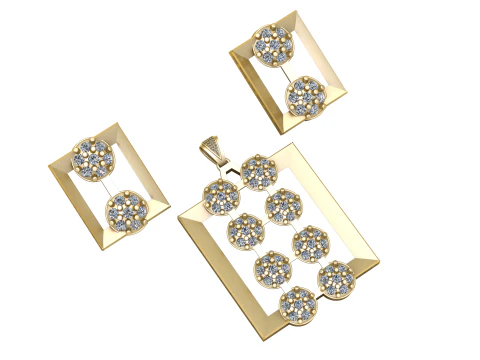 SET DI MEDAGLIONI A FORMA RETTANGOLARE MODELLO STAMPABILE 3D Modello 3D