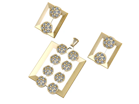 RECTANGLE SHAPE LOCKET SET 3D PRINTABLE MODEL 3D Model