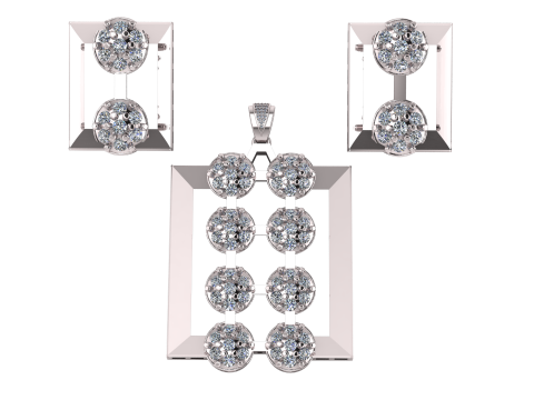 RECTANGLE SHAPE LOCKET SET 3D PRINTABLE MODEL 3D Модель