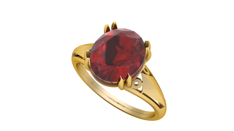 SIMPLE RUBY RING 3D PRINTABLE MODEL Modèle 3D .c4d .max .obj .3ds .fbx .stl .blend 