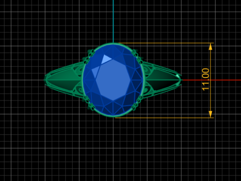 SIMPLE RUBY RING 3D PRINTABLE MODEL Modèle 3D