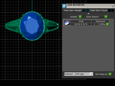 SIMPLE RUBY RING 3D PRINTABLE MODEL Modèle 3D
