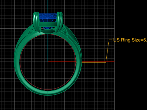 SIMPLE RUBY RING 3D PRINTABLE MODEL Modèle 3D
