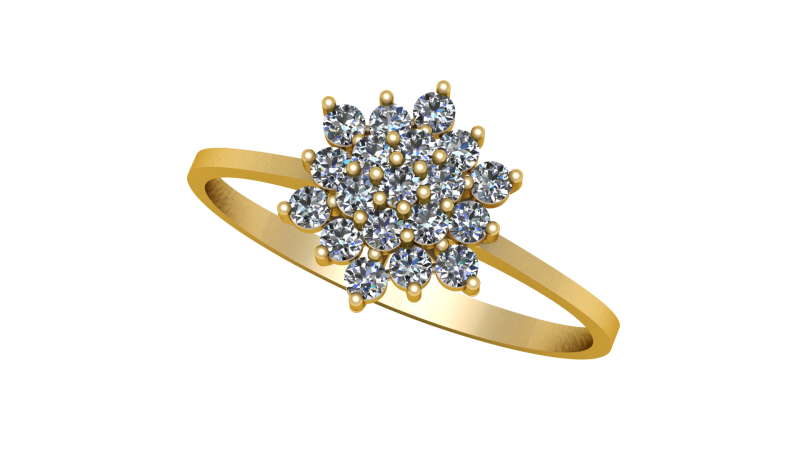 ELEGANT SIMPLE DIAMOND RING 3D PRINTABLE MODEL 3D Model .c4d .max .obj .3ds .fbx .stl .blend 
