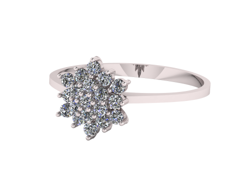 ELEGANT SIMPLE DIAMOND RING 3D PRINTABLE MODEL 3D Model