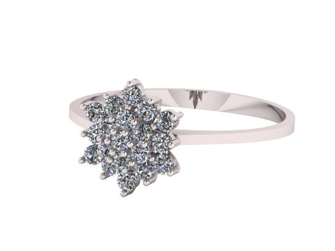 ELEGANT SIMPLE DIAMOND RING 3D PRINTABLE MODEL 3D Model