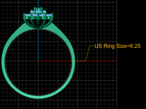 ELEGANT SIMPLE DIAMOND RING 3D PRINTABLE MODEL 3D Model