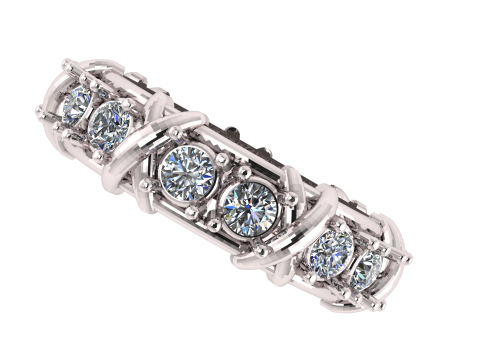 MOISSANITE GOLD RING 3D PRINTABLE MODEL 3D Модель