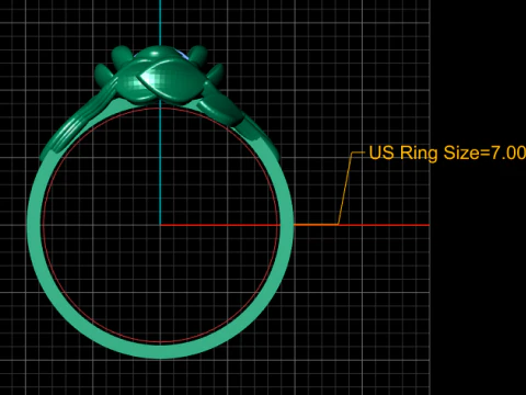 ROSE DESIGN DIAMOND RING 3D PRINTABLE MODEL 3D Model