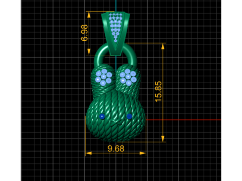 CUTE BUNNY FACE PENDANT 3D PRINTABLE MODEL 3Dモデル