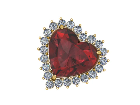 ANELLO A FORMA DI CUORE MODELLO STAMPABILE 3D Modello 3D