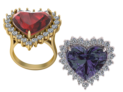 HEART SHAPE RING 3D PRINTABLE MODEL 3D Model