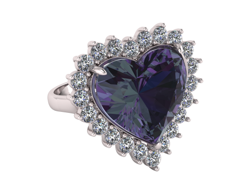 HEART SHAPE RING 3D PRINTABLE MODEL 3D Model