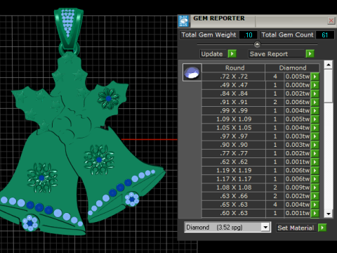 CHRISTMAS BELL PENDANT 3D PRINTABLE MODEL Modello 3D