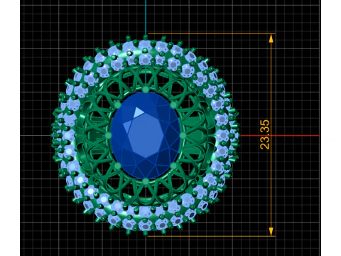 PRINCESS RUBY RING 3D PRINTABLE MODEL 3D Model