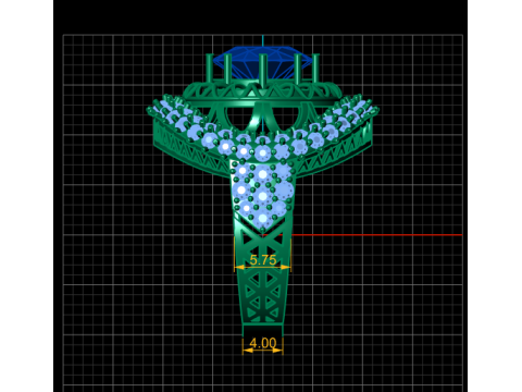 PRINCESS RUBY RING 3D PRINTABLE MODEL 3D Модель