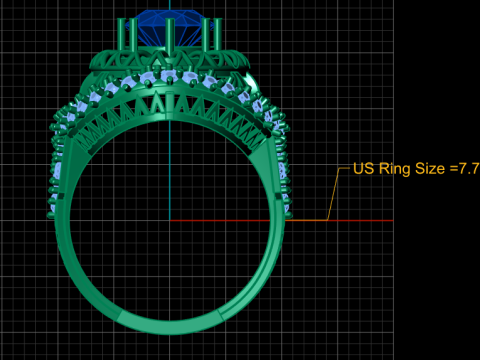 PRINCESS RUBY RING 3D PRINTABLE MODEL 3D Модель