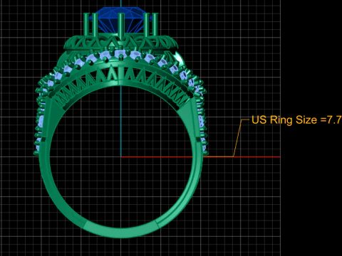 PRINCESS RUBY RING 3D PRINTABLE MODEL 3D Model
