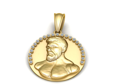 BODY BUILDER MEN COIN PENDANT 3D PRINTABLE MODEL 3Dモデル