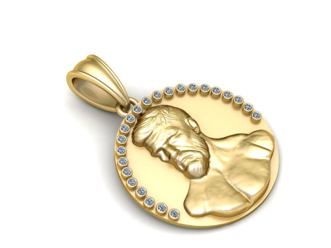 BODY BUILDER MEN COIN PENDANT 3D PRINTABLE MODEL Modèle 3D