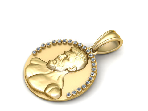 BODY BUILDER MEN COIN PENDANT 3D PRINTABLE MODEL Modèle 3D