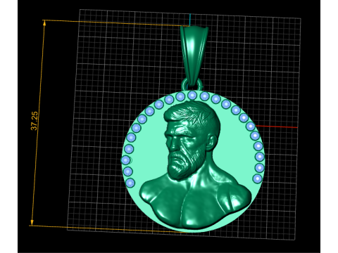 BODY BUILDER MEN COIN PENDANT 3D PRINTABLE MODEL Modèle 3D