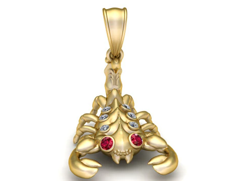 КУЛОН-ЖИВОТНОЕ СКОРПИОН 3D МОДЕЛЬ ДЛЯ ПЕЧАТИ 3D Модель