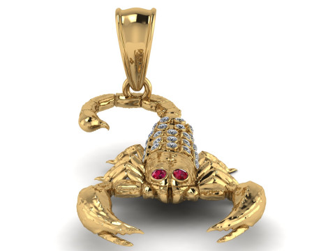 HIP HOP SCORPION PENDANT 3D PRINTABLE MODEL 3D Model