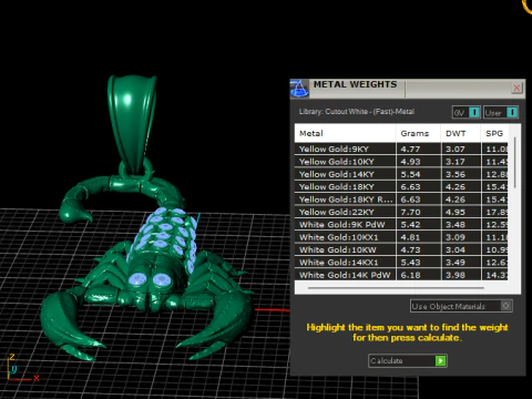 HIP HOP SCORPION PENDANT 3D PRINTABLE MODEL 3D Model