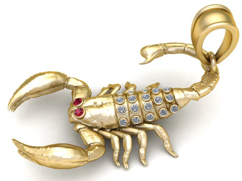 HIP HOP SCORPION PENDANT 3D PRINTABLE MODEL 3D Model