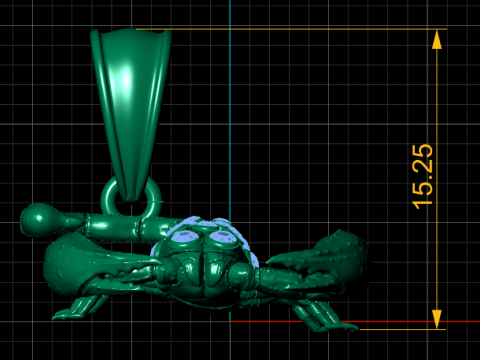 HIP HOP SCORPION PENDANT 3D PRINTABLE MODEL Modello 3D