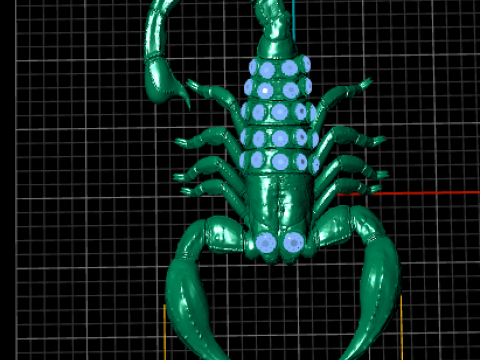HIP HOP SCORPION PENDANT 3D PRINTABLE MODEL Modello 3D