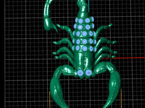 HIP HOP SCORPION PENDANT 3D PRINTABLE MODEL 3D Model