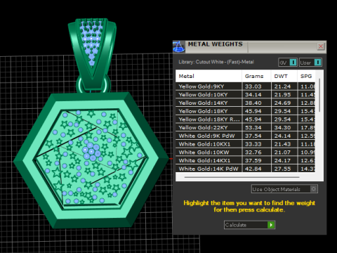 HEXAGON SHAPE LUXURY PENDANT 3D PRINTABLE MODEL 3D 모델