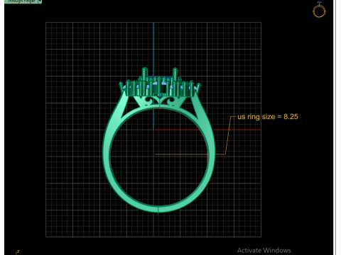 GLAMOROUS RUBY DIAMOND RING 3D PRINTABLE MODEL 3D Модель