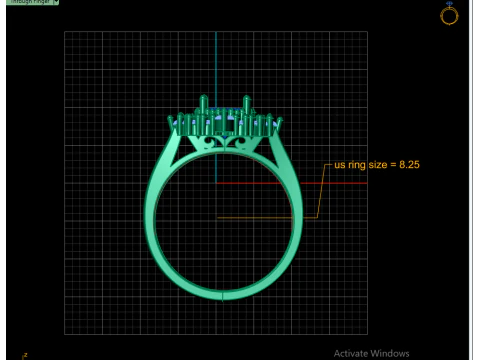 GLAMOROUS RUBY DIAMOND RING 3D PRINTABLE MODEL 3D Model