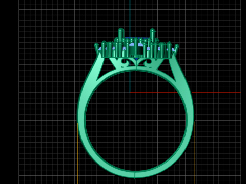 GLAMOROUS RUBY DIAMOND RING 3D PRINTABLE MODEL 3D Модель