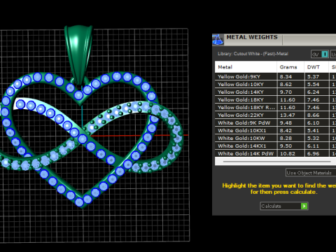 INFINITY HEART DESIGN PENDANT 3D PRINTABLE MODEL 3D Model