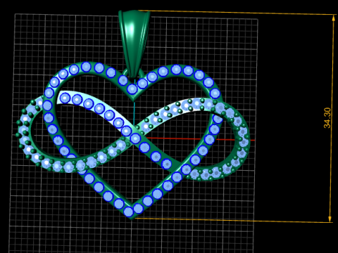 INFINITY HEART DESIGN PENDANT 3D PRINTABLE MODEL 3D Model