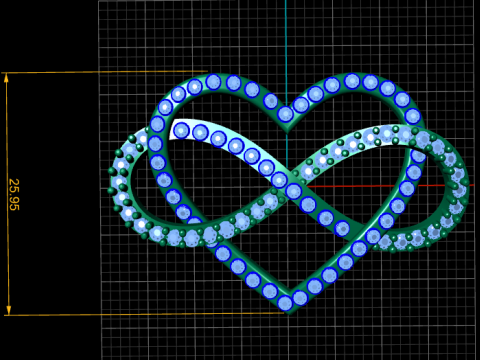 INFINITY HEART DESIGN PENDANT 3D PRINTABLE MODEL 3D Model
