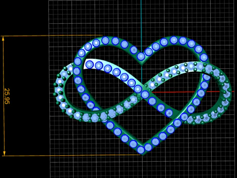 INFINITY HEART DESIGN PENDANT 3D PRINTABLE MODEL 3D Model