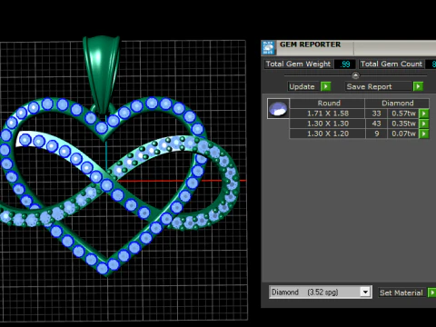 INFINITY HEART DESIGN PENDANT 3D PRINTABLE MODEL 3D Model