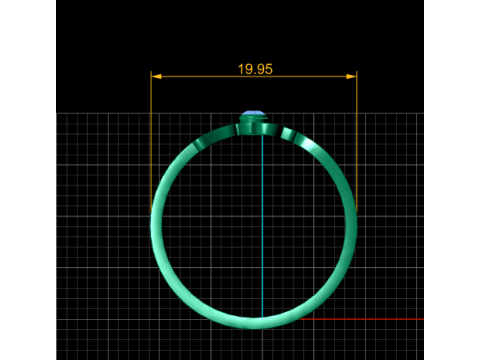 PRECIOUS SIMPLE GOLDEN RUBY RING 3D PRINTABLE MODEL 3Dモデル