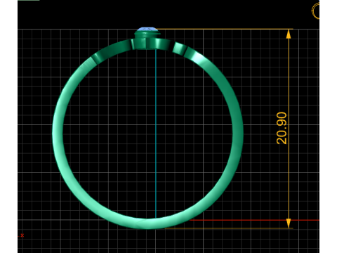 PRECIOUS SIMPLE GOLDEN RUBY RING 3D PRINTABLE MODEL 3Dモデル