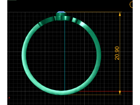 PRECIOUS SIMPLE GOLDEN RUBY RING 3D PRINTABLE MODEL 3D Model