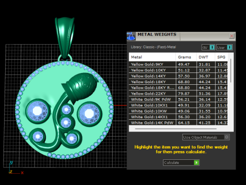 ZODIAC SIGN RUBY PENDANT 3D PRINTABLE MODEL 3D Model