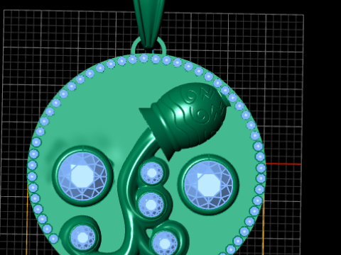 ZODIAC SIGN RUBY PENDANT 3D PRINTABLE MODEL 3D Model